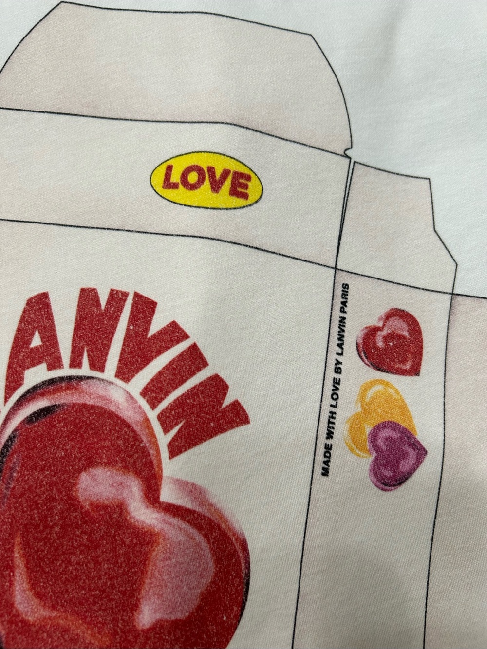 LANVIN EXCELLENT CONDITION ”(CANDY BOX) GRAPHIC PRINT 100% COTTON SIZE LARGE - Picture 7 of 12